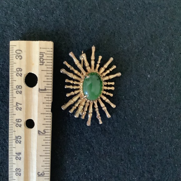 Vintage 14KT yellow gold over sterling brooch. - Picture 7 of 7